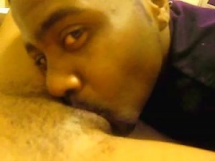Black Guy Sucking On  Some Pussy