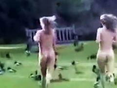 Sexy Chick Run Wild Butt Naked On The Street