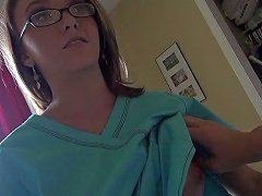 Nerdy Teeny Blonde Babe Carrie Gives Some Head On Pov Video